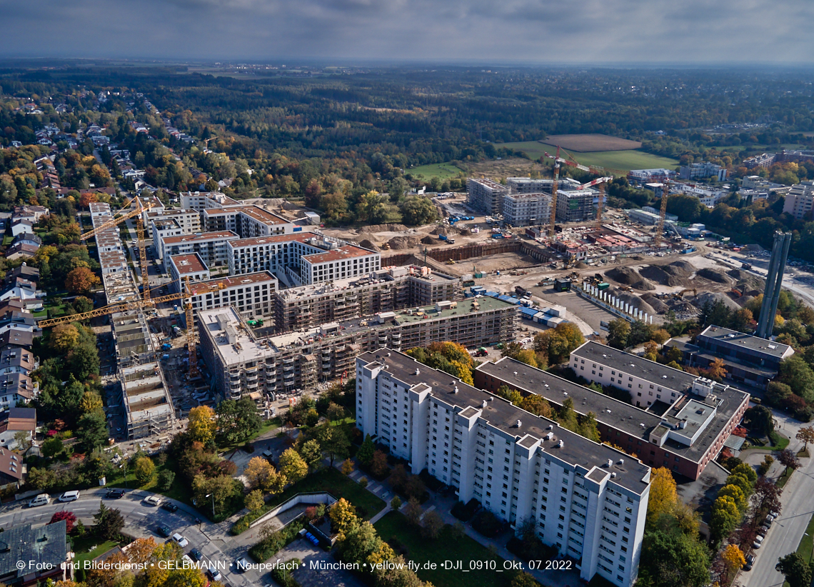 13.10.2022 - Baustelle Alexisquartier und Pandion Verde in Neuperlach 13.10.2022 - Baustelle Alexisquartier und Pandion Verde in Neuperlach